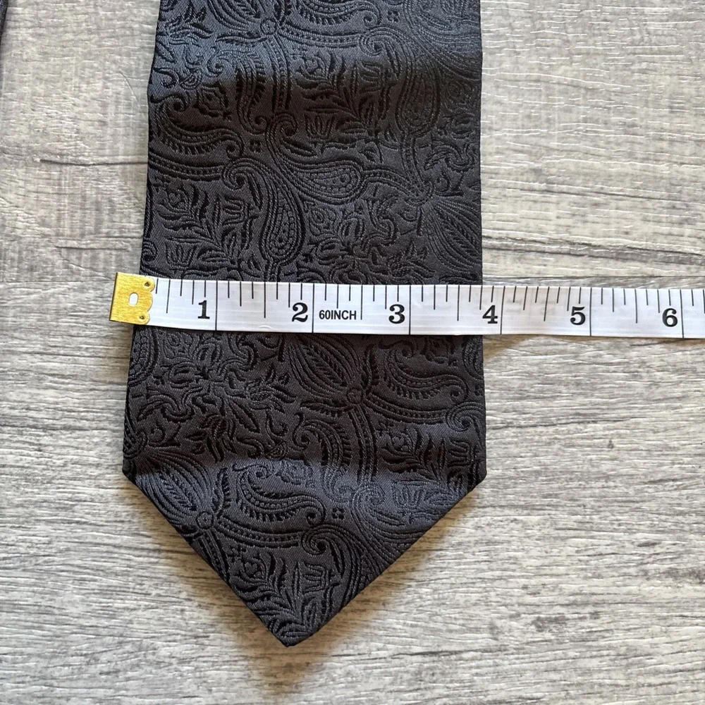Banana Republic Black Jacquard Silk Tie